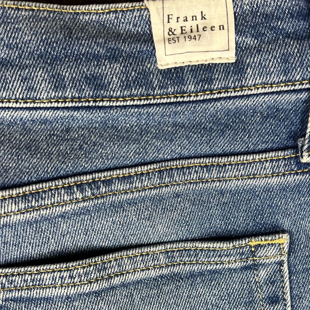 Frank&Eileen Jeans Womens 29 CORK Everyday Jean Straight Leg Raw Hem Button Fly - Picture 10 of 13